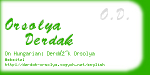 orsolya derdak business card